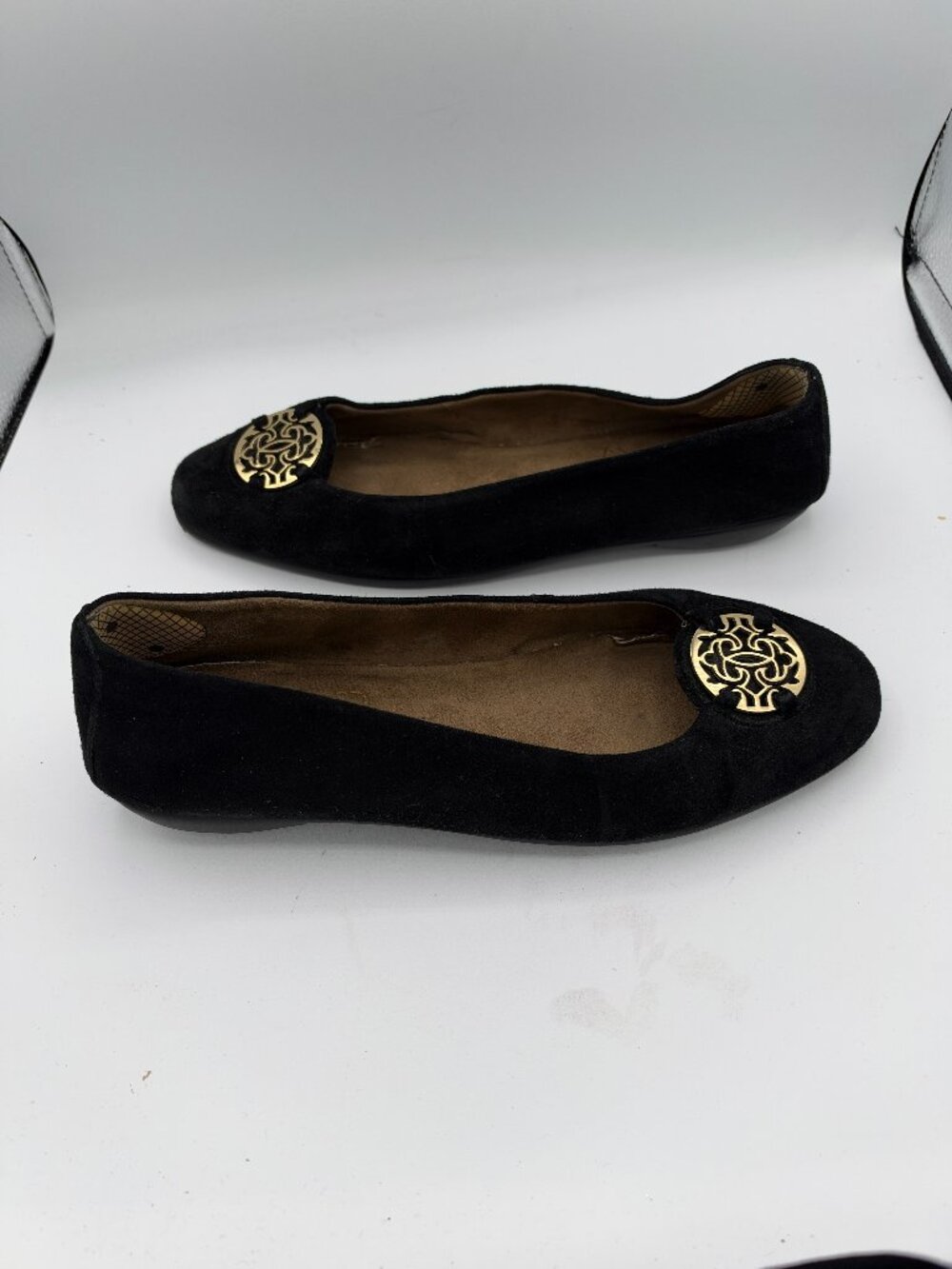 Aerosoles Exhibet Black Suede Ballet Flats Women's 11